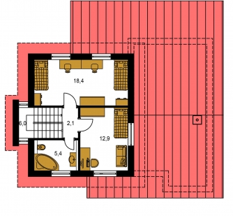 Floor plan of second floor - TREND 290